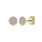 Gabriel & Co. 14K Yellow Gold Cluster Diamond Stud Earrings