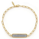 Gabriel & Co. 14K Yellow Gold Diamond Bar Chain Bracelet