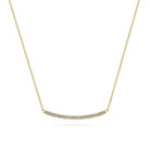 Gabriel & Co. 14K Yellow Gold Diamond Bar Necklace