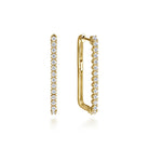 Gabriel & Co. 14K Yellow Gold Diamond Classic Paperclip Hoop Earrings