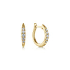 Gabriel & Co. 14K Yellow Gold Diamond Huggie Earrings 15mm