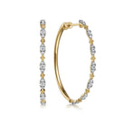 Gabriel & Co. 14K Yellow Gold Diamond Intricate Hoop Earrings 40mm