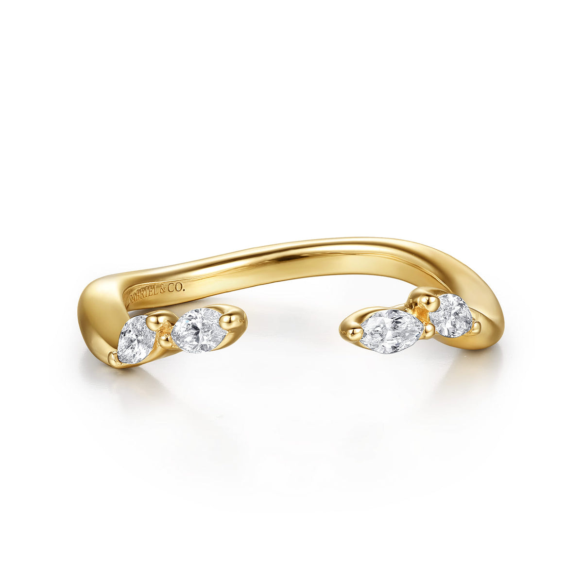Gabriel & Co. 14K Yellow Gold Diamond Matching Wedding Band