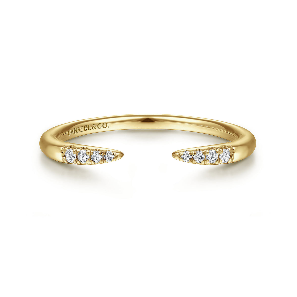 Gabriel & Co. 14K Yellow Gold Diamond Stackable Ring LR51177Y45JJ