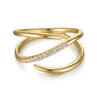Gabriel & Co. 14K Yellow Gold Diamond Wrap Ring