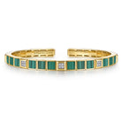 Gabriel & Co. 14K Yellow Gold Diamond and Malachite Bangle Bracelet BG5150-62Y45MA