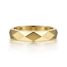 Gabriel & Co. 14K Yellow Gold Faceted Stackable Cigar Band