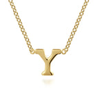 Gabriel & Co. 14K Yellow Gold Y Initial Necklace