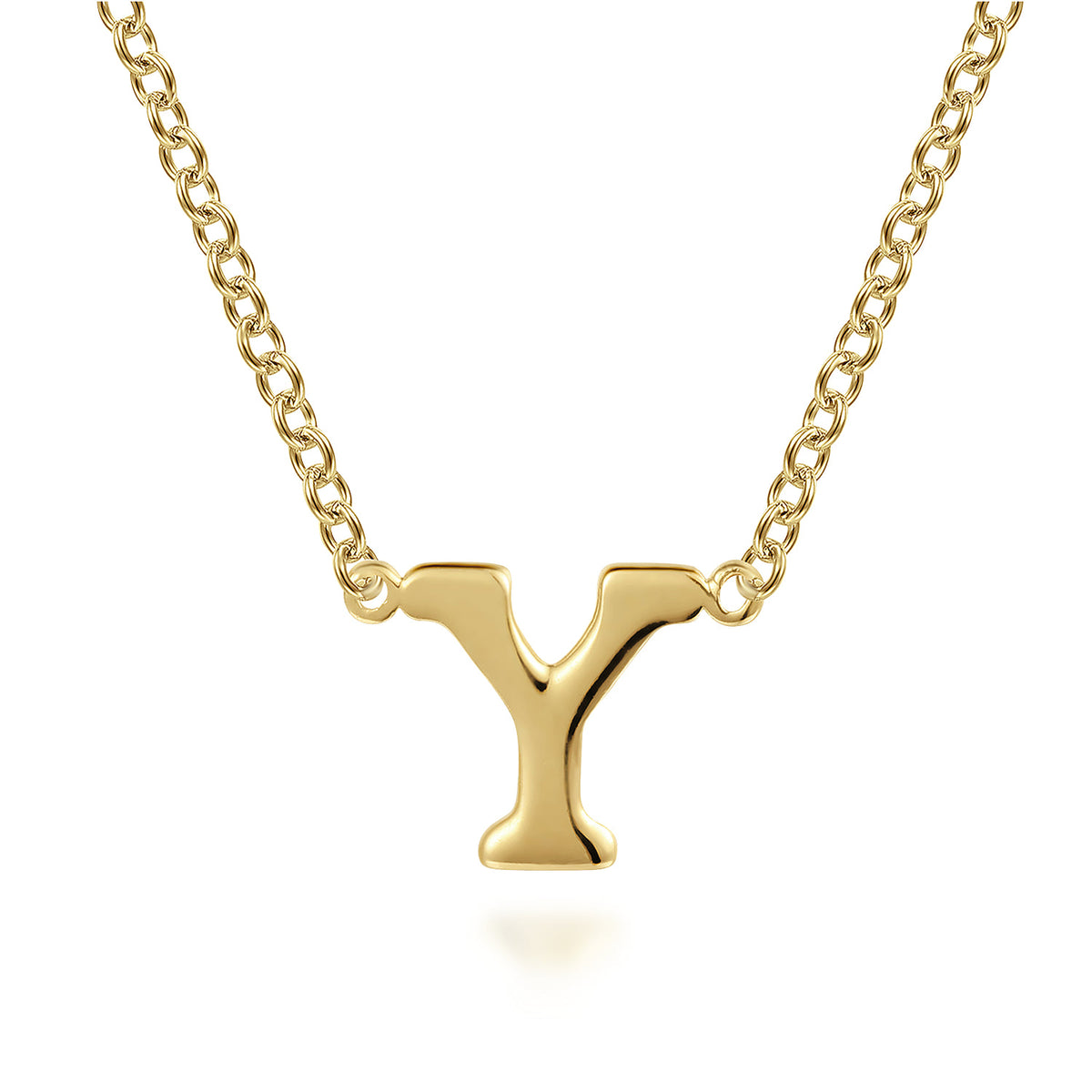 Gabriel & Co. 14K Yellow Gold Y Initial Necklace