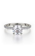 Michael M Crown R706-1 Hidden Halo Engagement Ring Semi-Mount