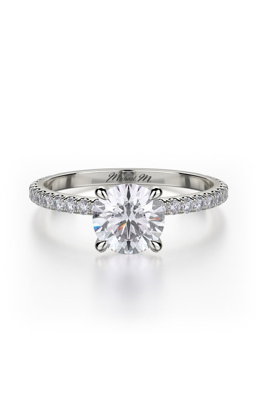 Michael M Crown R706-1 Hidden Halo Engagement Ring Semi-Mount