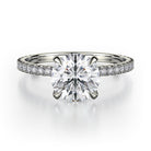 Michael M R706-1.5 Crown Hidden Halo Engagement Ring