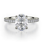 Michael M R753-2 Crown Oval Engagement Ring