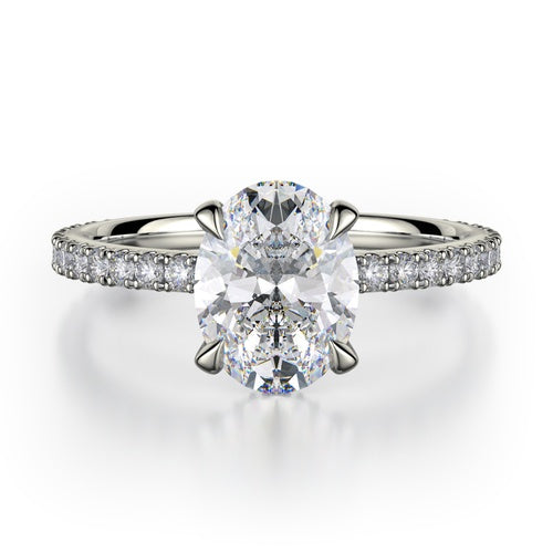 Michael M R753-2 Crown Oval Engagement Ring