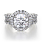 Michael M Europa R396-2 Halo Engagement Ring Semi-Mount