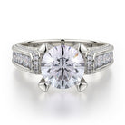 Michael M Strada R399-2 Sidestone Engagement Ring Semi-Mount