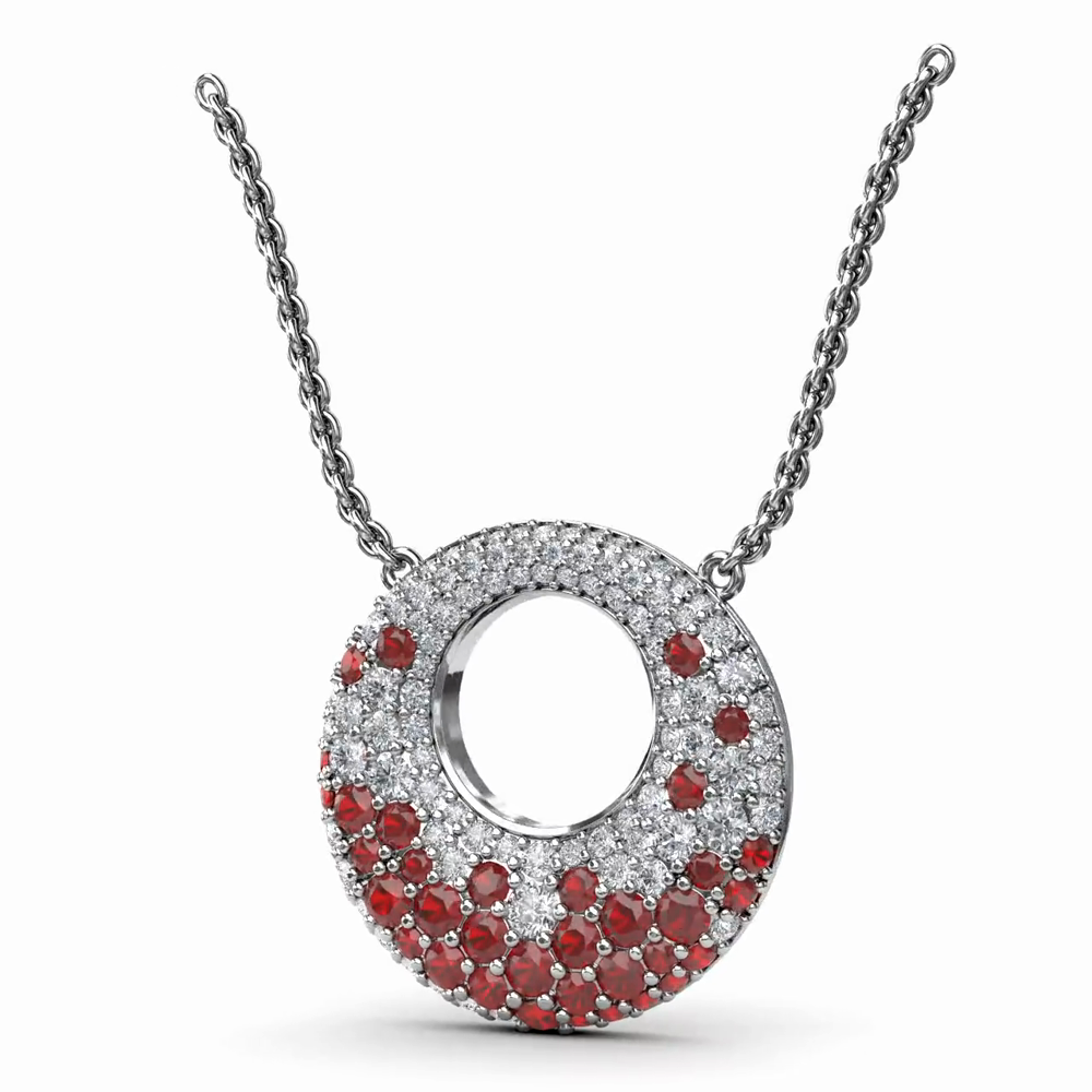 Circle of Life Pendant (ruby) by Fana (P1537R)