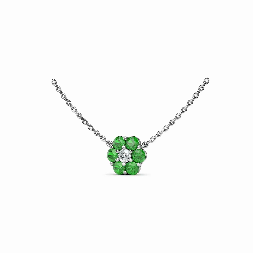 Magnolia Emerald and Diamond Necklace by Fana (N5032E)