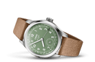 Oris Big Crown Calibre 403 40mm Watch with Green Dial & Light Brown Strap