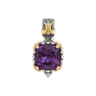 Konstantino Sterling Silver & 18K Yellow Gold Amethyst Pendant