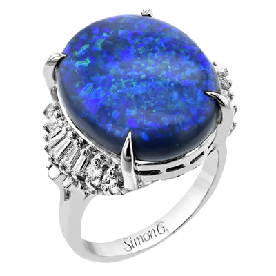 Simon G. Color Ring in Platinum with Diamonds