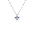 Roberto Coin 18K White Gold Diamond & Sapphire Flower Necklace (8882466AWCHXS)