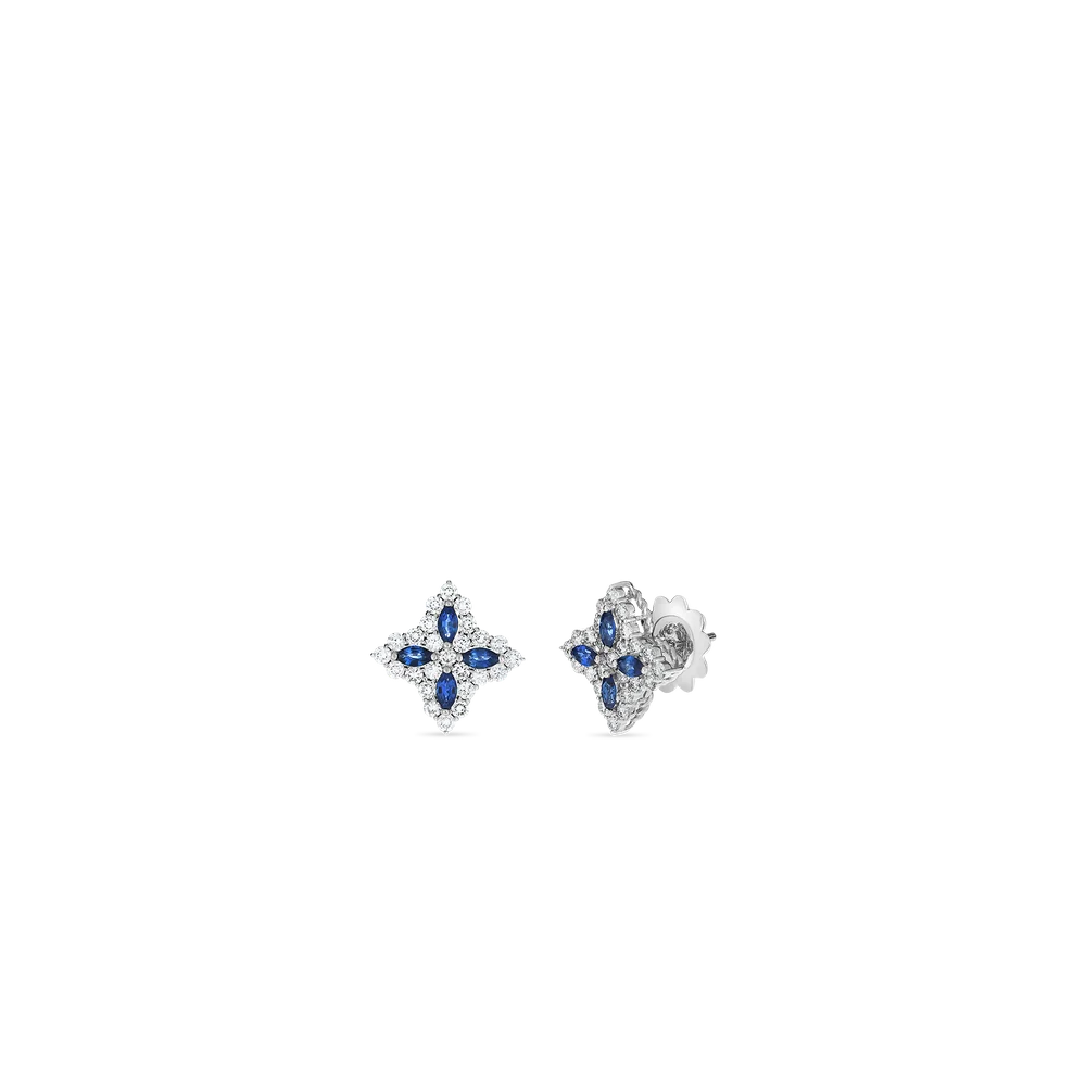 Roberto Coin 18k White Gold Sapphire & Diamond Earrings (8882466AWERXS)