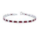 Uneek 18k White Gold Ruby & Diamond Link Bracelet BR30011R