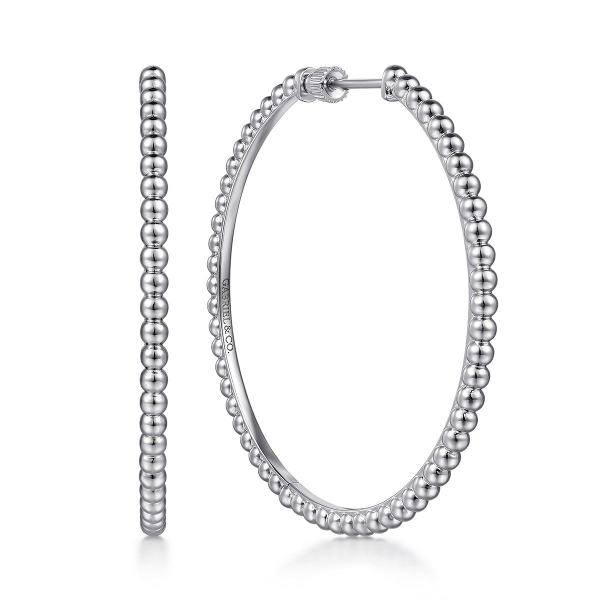 Gabriel & Co. 925 Sterling Silver Bujukan 50mm Classic Hoop Earrings