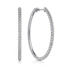 Gabriel & Co. 925 Sterling Silver Bujukan Oval Classic 50mm Hoop Earrings