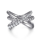 Gabriel & Co. Sterling Silver Bujukan White Sapphire Ring LR52784SVJWS