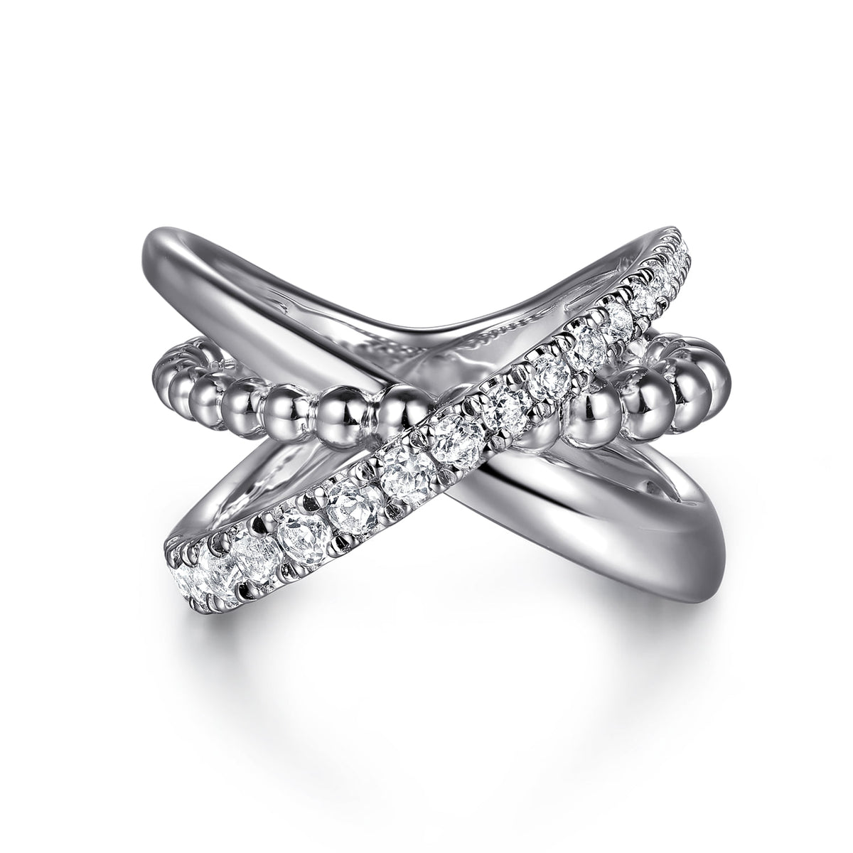 Gabriel & Co. Sterling Silver Bujukan White Sapphire Ring LR52784SVJWS