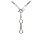 Gabriel & Co. 925 Sterling Silver and 14K Yellow Gold Bujukan Link Necklace