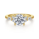 Gabriel & Co. 14k Yellow Gold Round Diamond Cluster Engagement Ring, ER16125R6Y44JJ