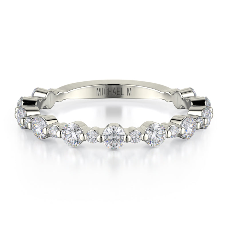 Michael M 18k White Gold Wedding Band