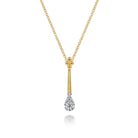 Gabriel & Co. Bujukan Clover - 14K White Yellow Gold Bujukan and Diamond Teardrop Pendant Necklace