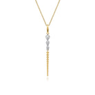 Gabriel & Co. Bujukan Punk - 14K White Yellow Gold Bujukan and Diamond Drop Necklace