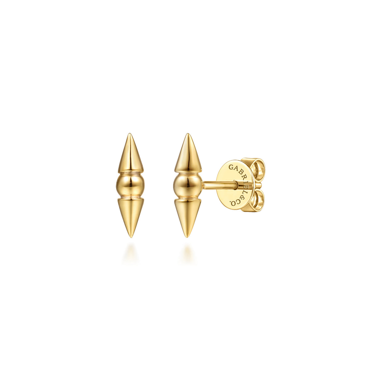 Gabriel & Co. Bujukan Punk   14K Yellow Gold Bujukan Bullet Ear Climber Earrings