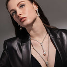 Yoko London Zyyp 18k White Gold South Sea Pearl and Diamond Zip Necklace