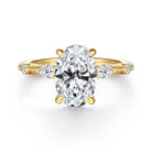 Gabriel & Co. 14k Yellow Gold Oval Diamond Engagement Ring, ER16666O8Y44JJ