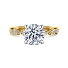 Gabriel & Co. 14k White & Yellow Gold Round Diamond Engagement Ring, ER16505R8M44JJ