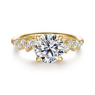 Gabriel & Co. 14k Yellow Gold Round Diamond Engagement Ring, ER16665R8Y44JJ