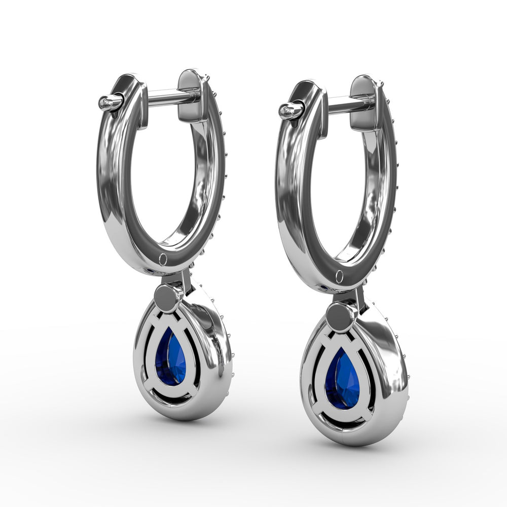 Fana 14k White Gold Petite Teardrop Hoop Earrings