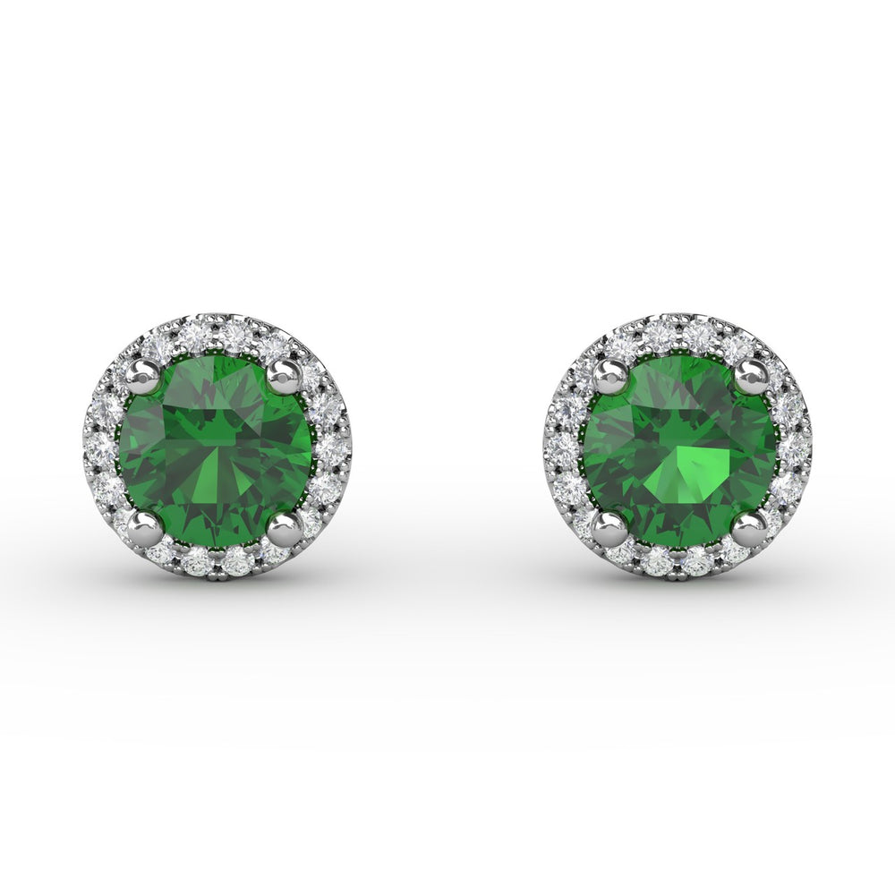 Fana 14k White Gold Dazzling Brilliant Cut Stud Earrings