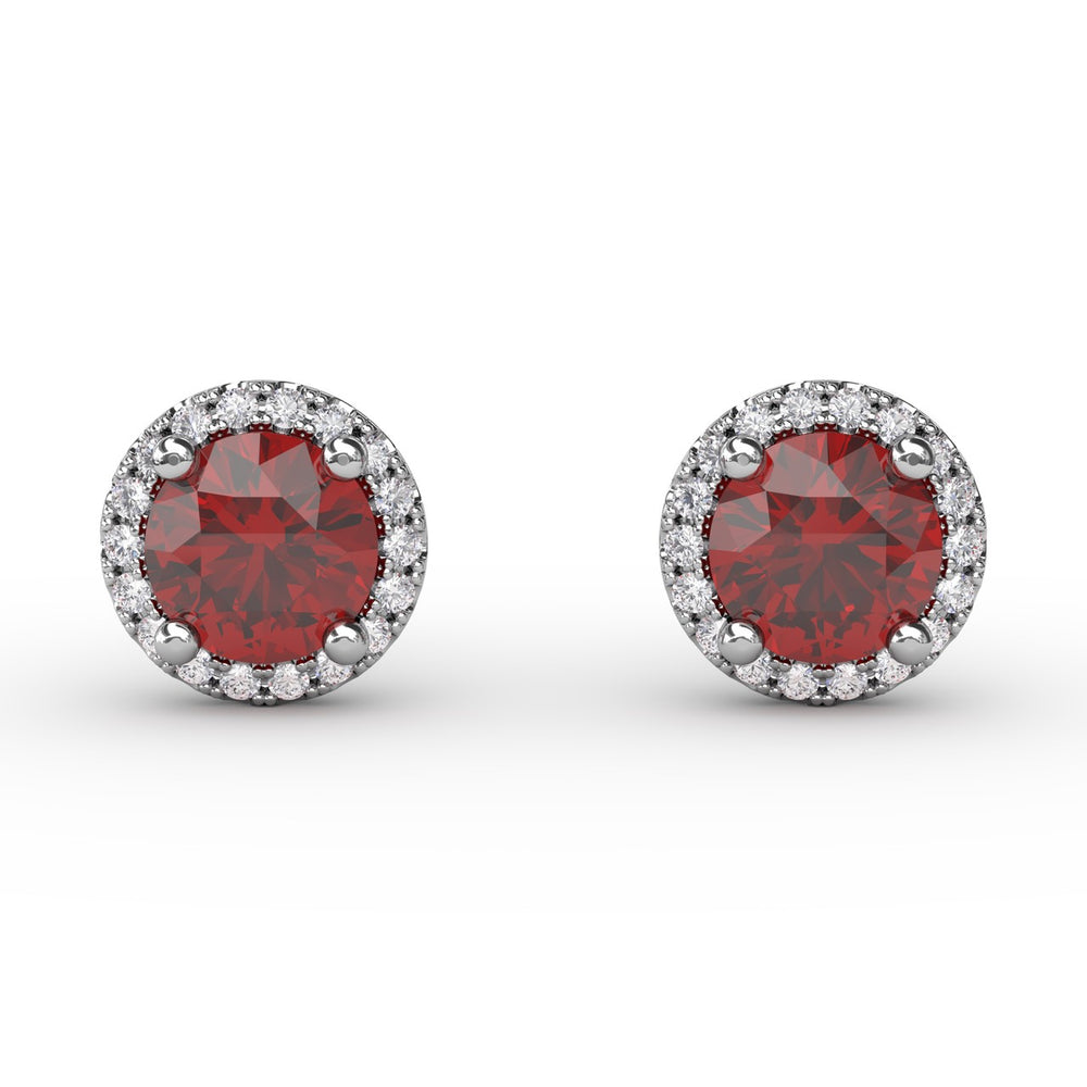 Fana 14k White Gold Dazzling Brilliant Cut Stud Earrings