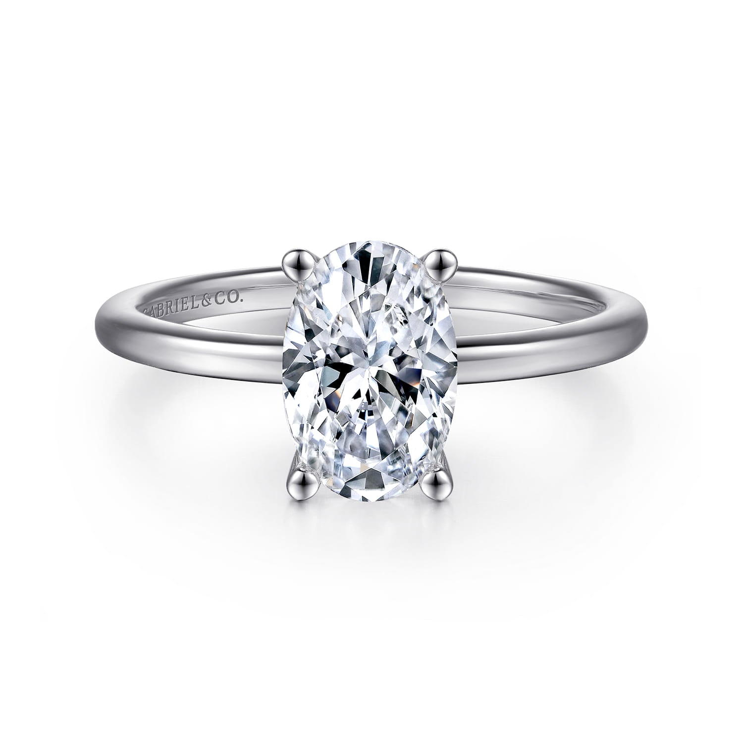 Gabriel & Co. 14k White Gold Solitaire Diamond Engagement Ring, ER15960O6W4JJJ