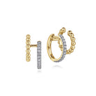 Gabriel & Co. Huggie Earrings Stuggies 14K Yellow Gold Diamond 0.35ct Bujukan