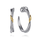 Gabriel & Co. J Hoop Earrings 14K Yellow Gold and 925 Sterling Silver Bujukan