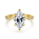 Gabriel & Co. 14k Yellow Gold Marquise Shape Diamond Engagement Ring, ER16530M8Y44JJ