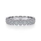 Gabriel & Co. Kios - 14K White Gold Round Diamond Halo Anniversary Band